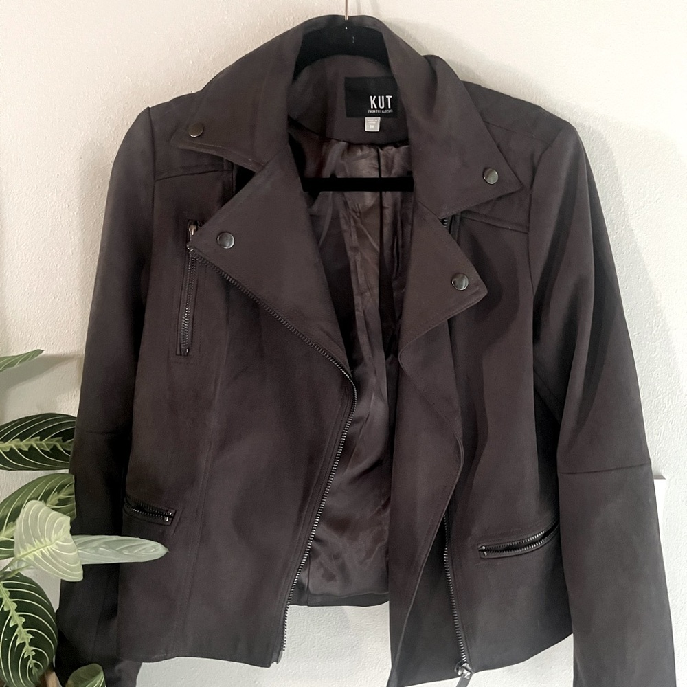 Suede Brown Jacket Size Medium - image 4